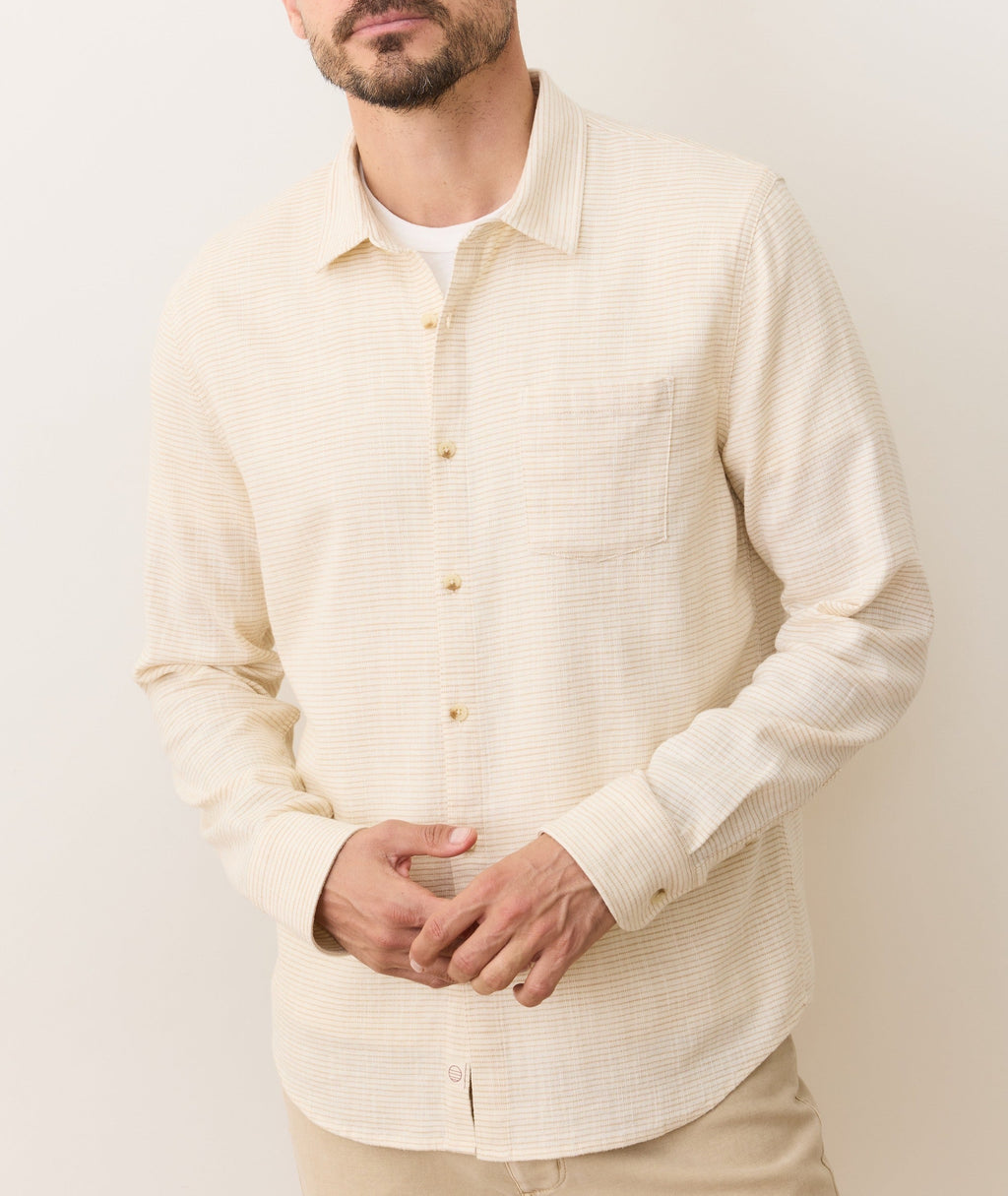 Stretch Selvage Long Sleeve Shirt