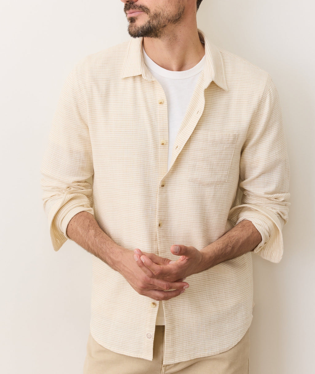 Stretch Selvage Long Sleeve Shirt