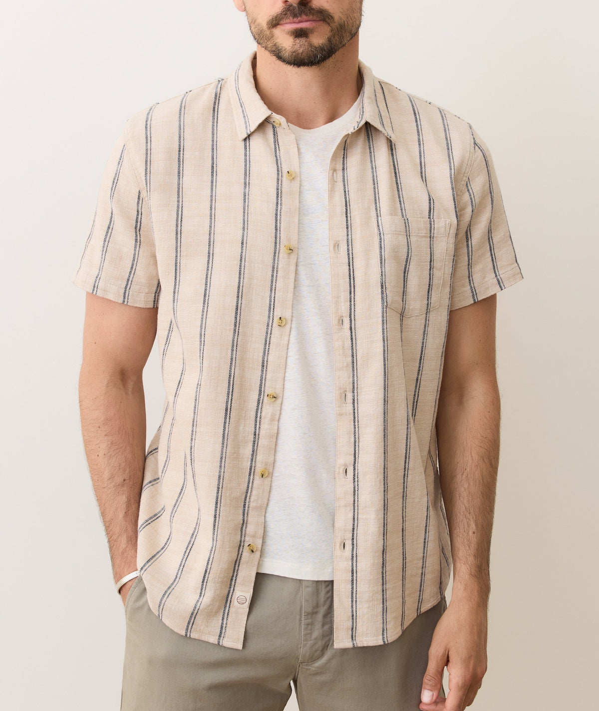 Stretch Selvage Short Sleeve Shirt