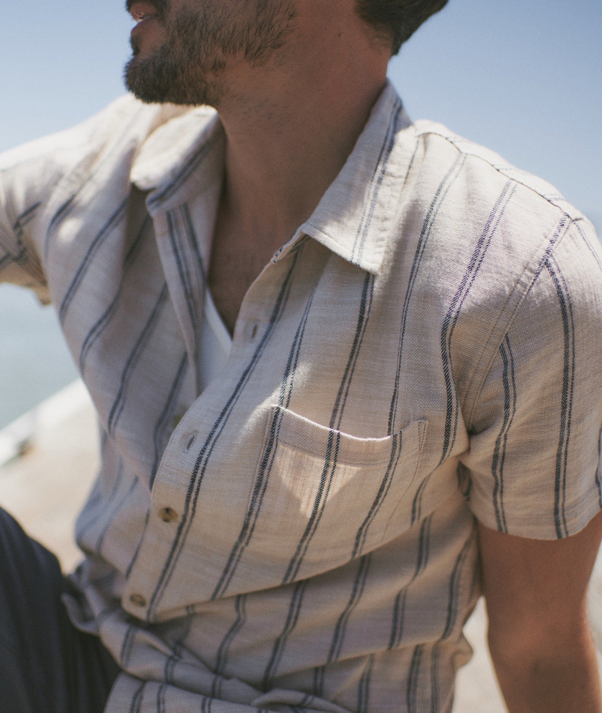 Stretch Selvage Short Sleeve Shirt