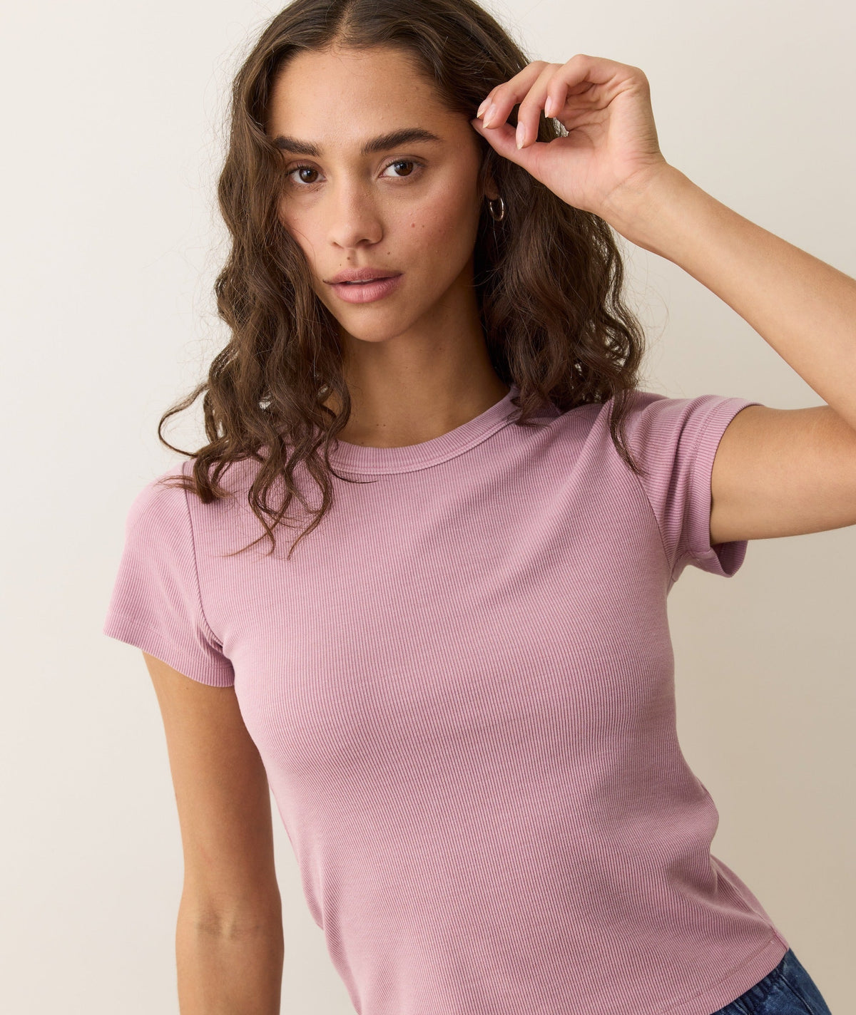 Lexi Rib Sun-In Crew Tee