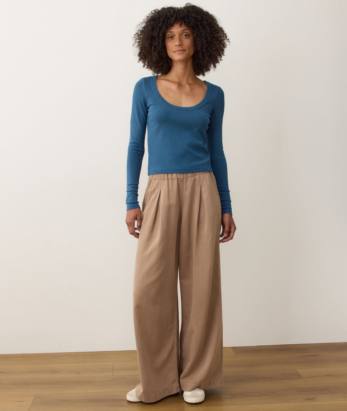 Lexi Rib Sun-In Long Sleeve Scoop Tee