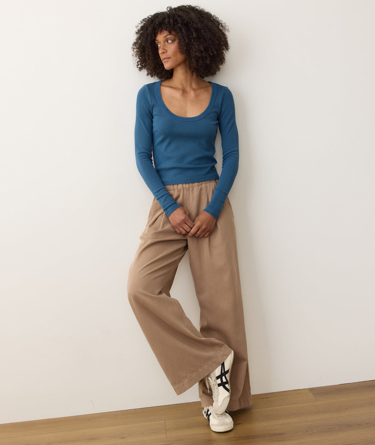 Lexi Rib Sun-In Long Sleeve Scoop Tee