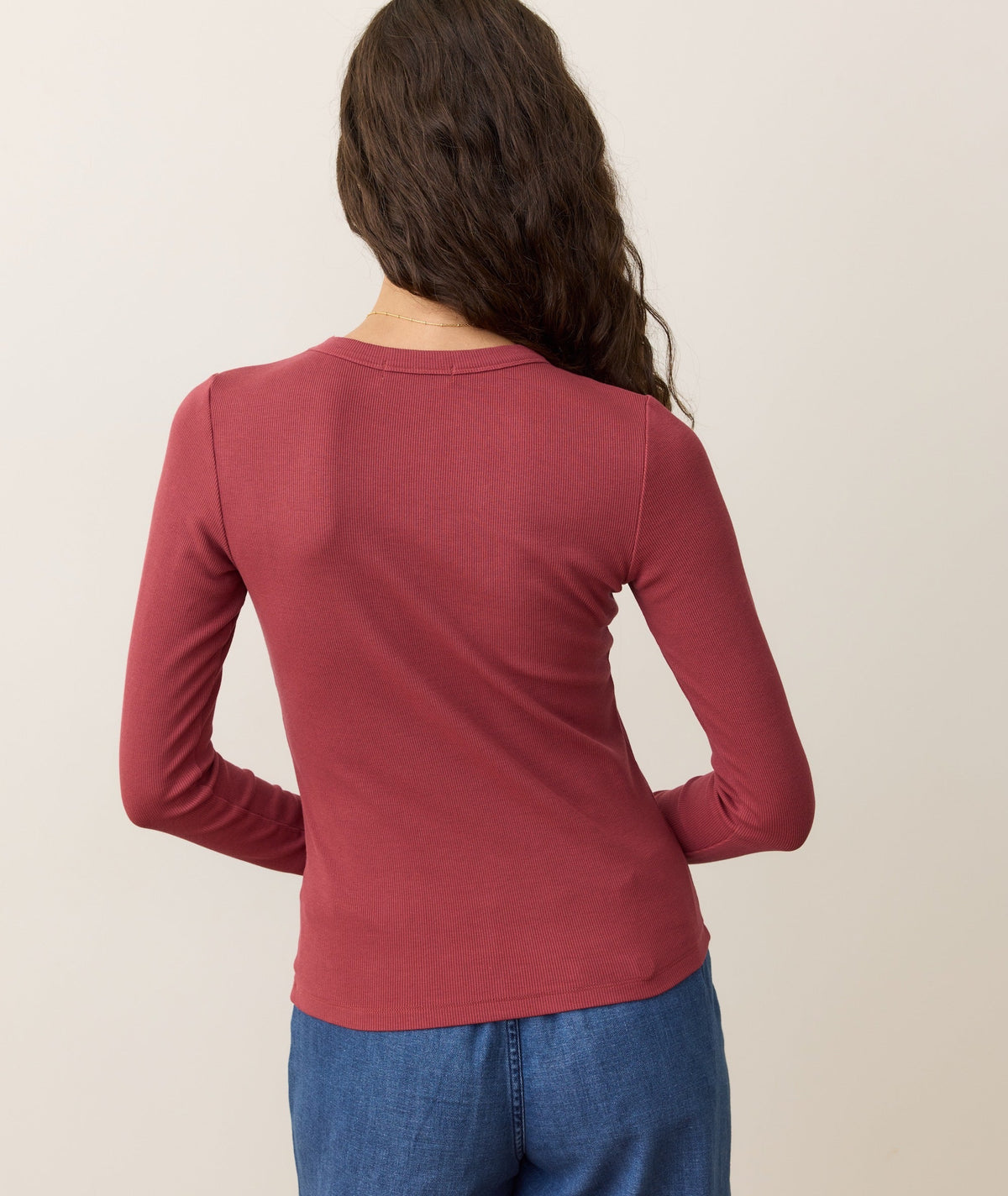 Lexi Rib Sun-In Long Sleeve Crew Tee