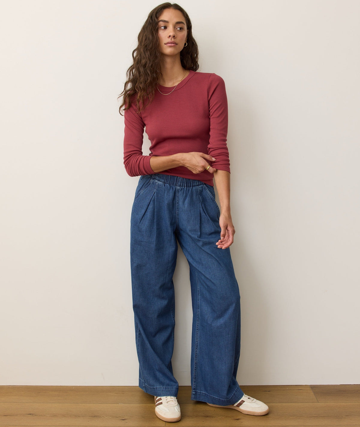 Lexi Rib Sun-In Long Sleeve Crew Tee