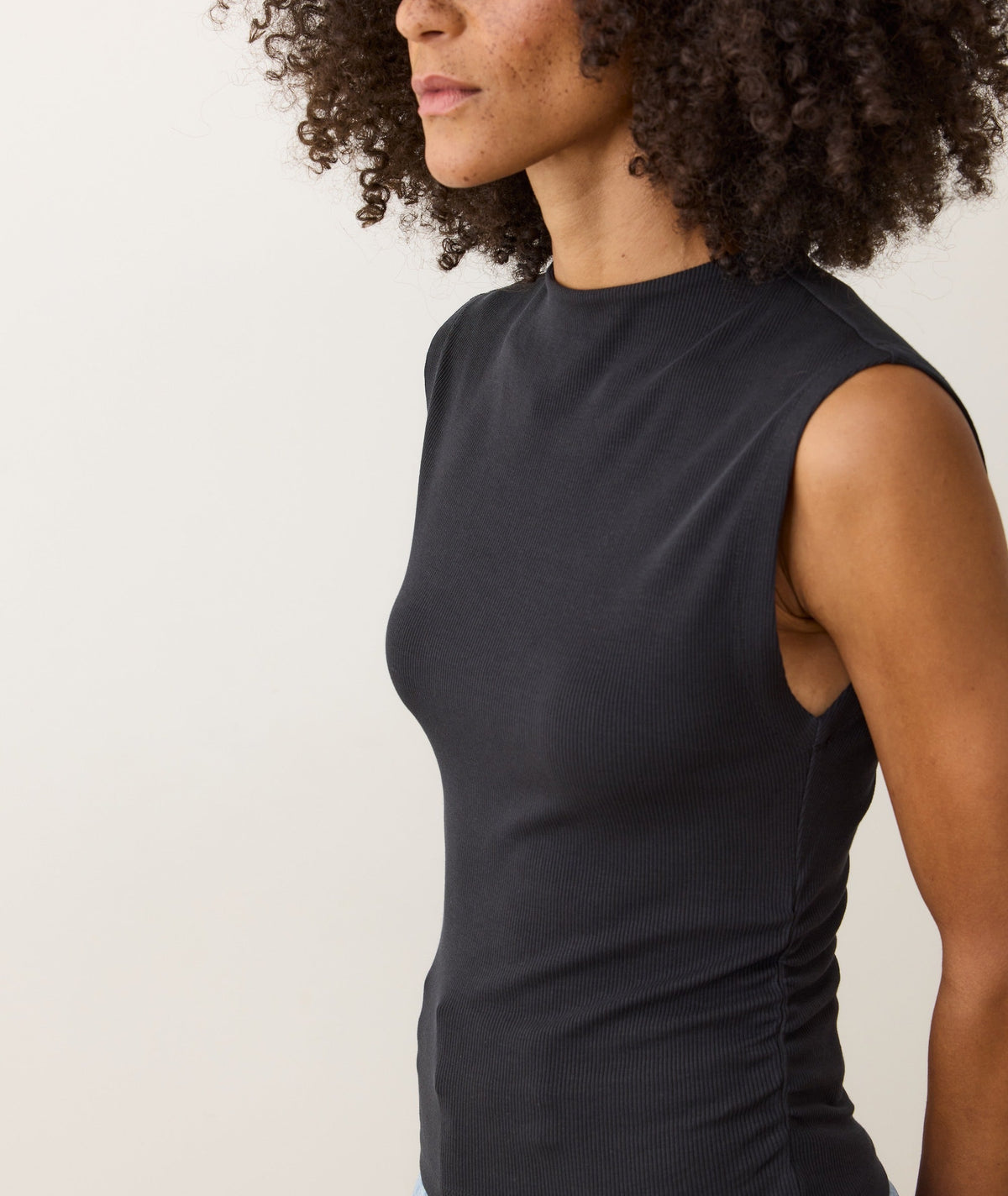 Lexi Rib Sun-In Mockneck Top