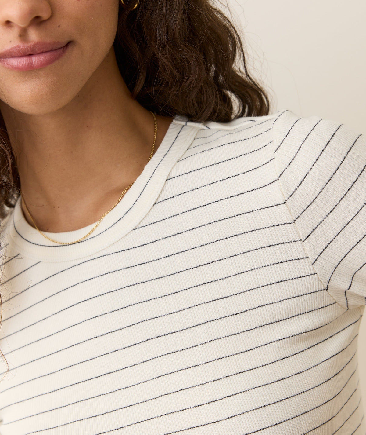Lexi Rib Sun-In Long Sleeve Crew Tee