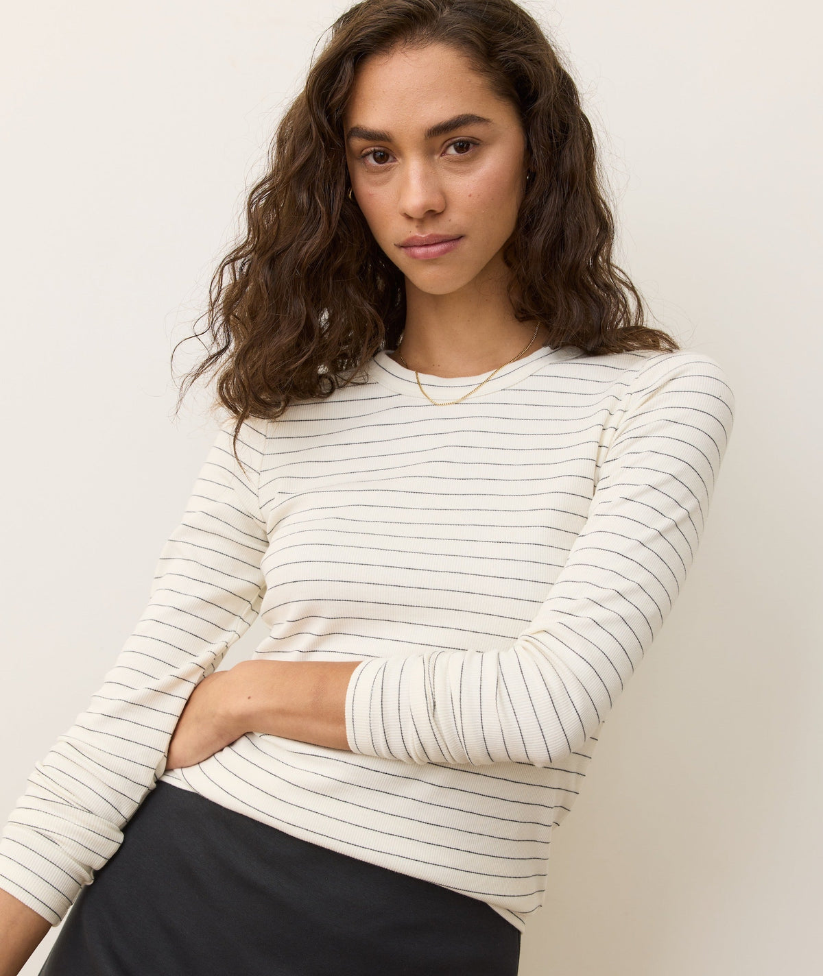 Lexi Rib Sun-In Long Sleeve Crew Tee