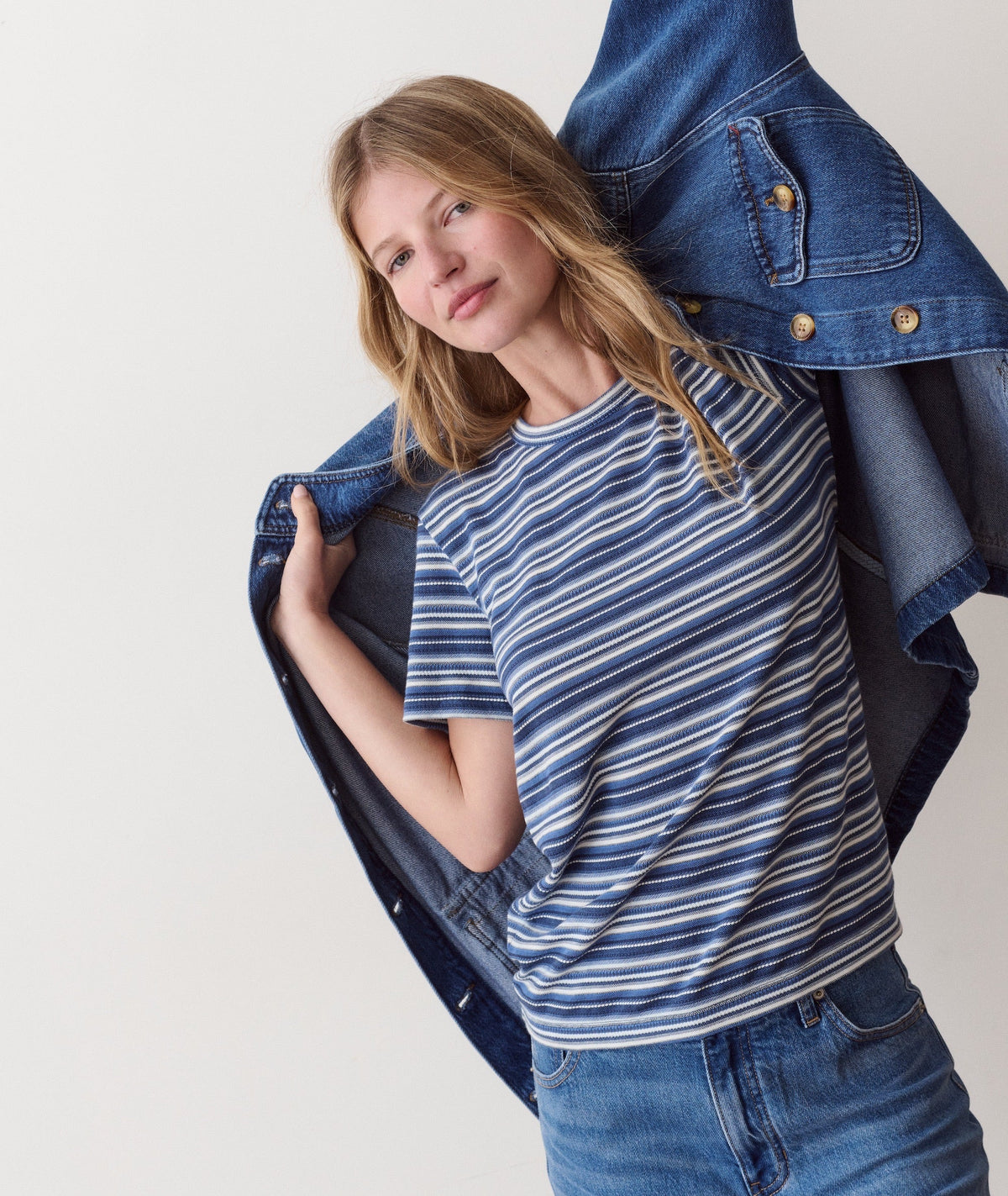 Jacquard Stripe Tee