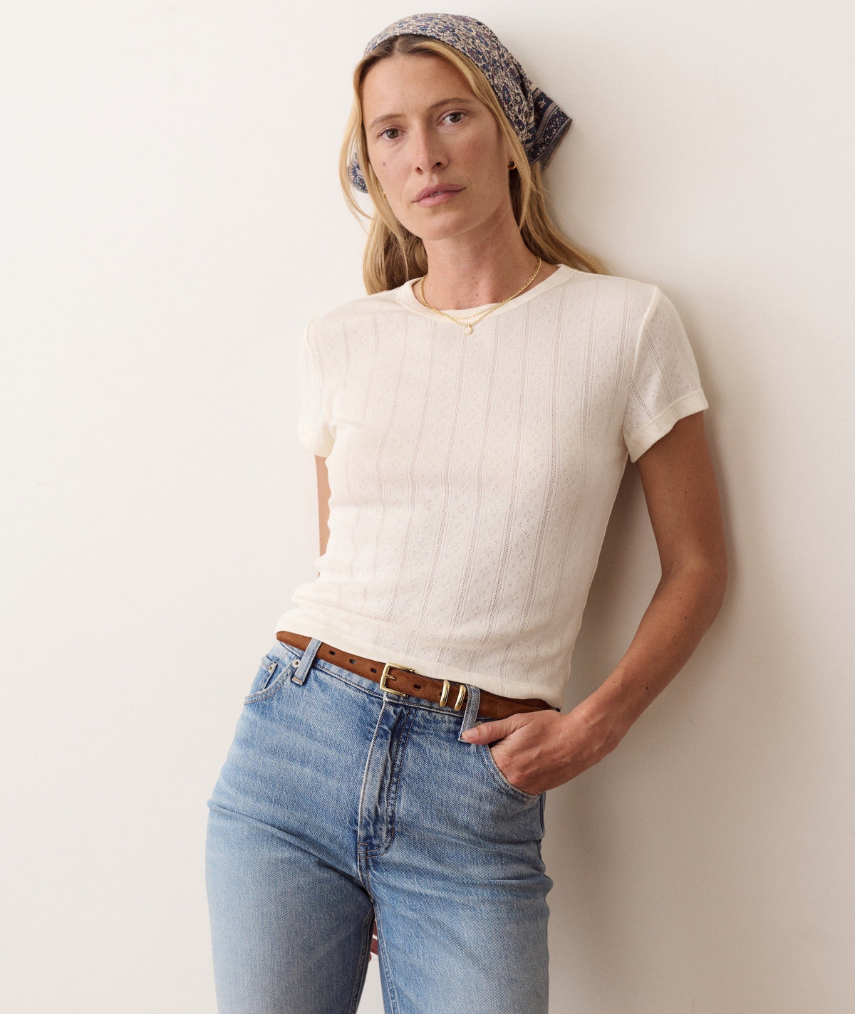 Lexi Pointelle Tee