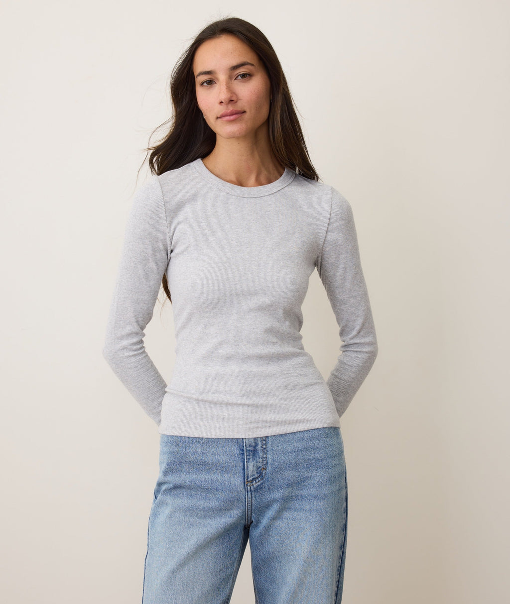 Lexi Rib Sun-In Long Sleeve Crew Tee
