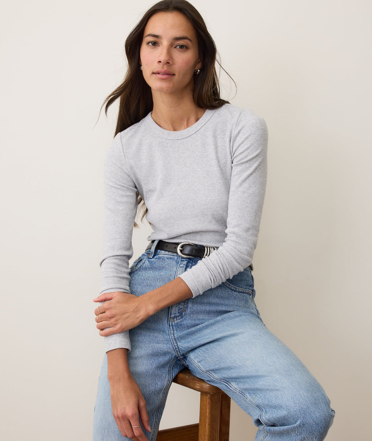 Lexi Rib Sun-In Long Sleeve Crew Tee