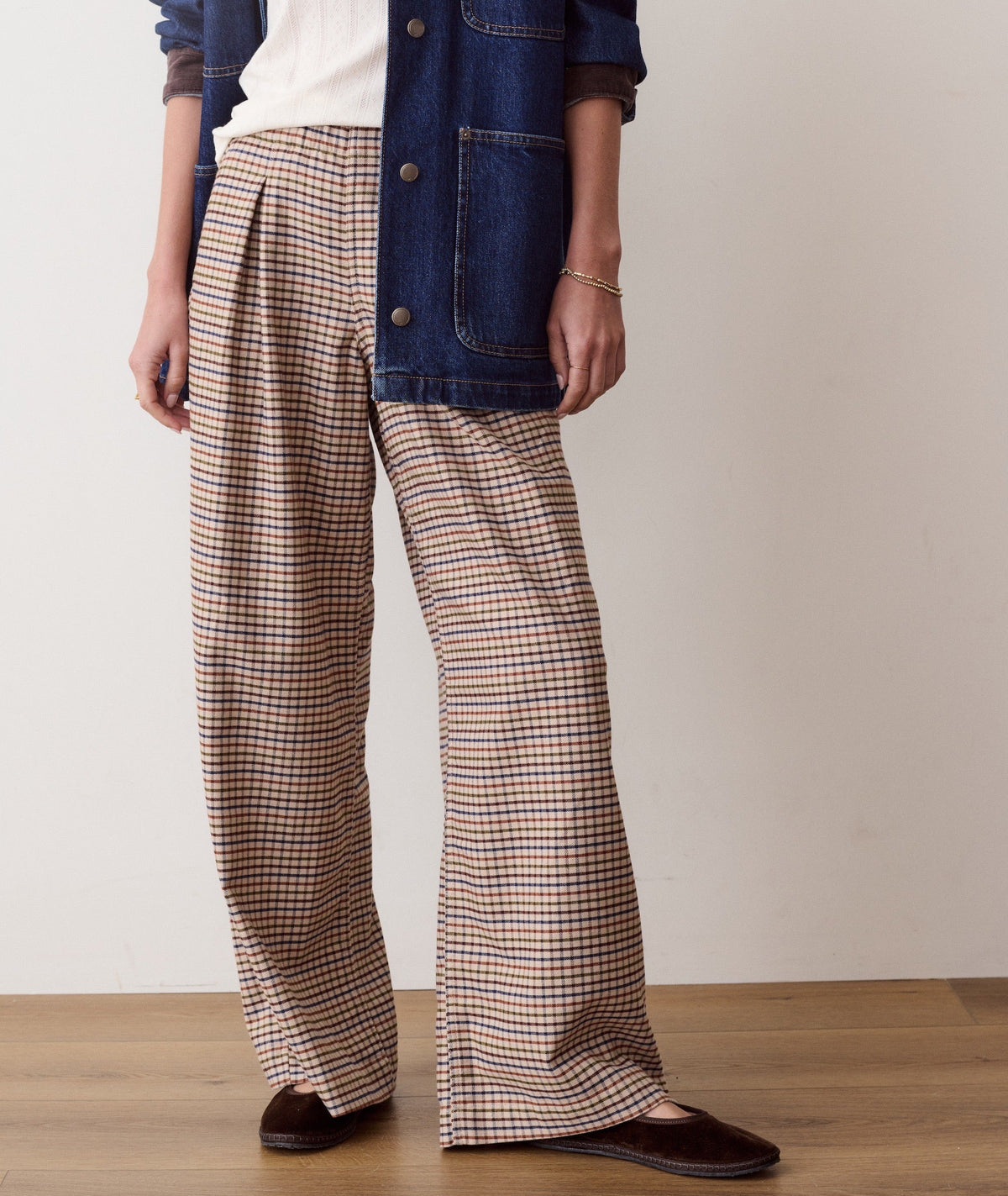 Allison Pleated Moleskin Trouser