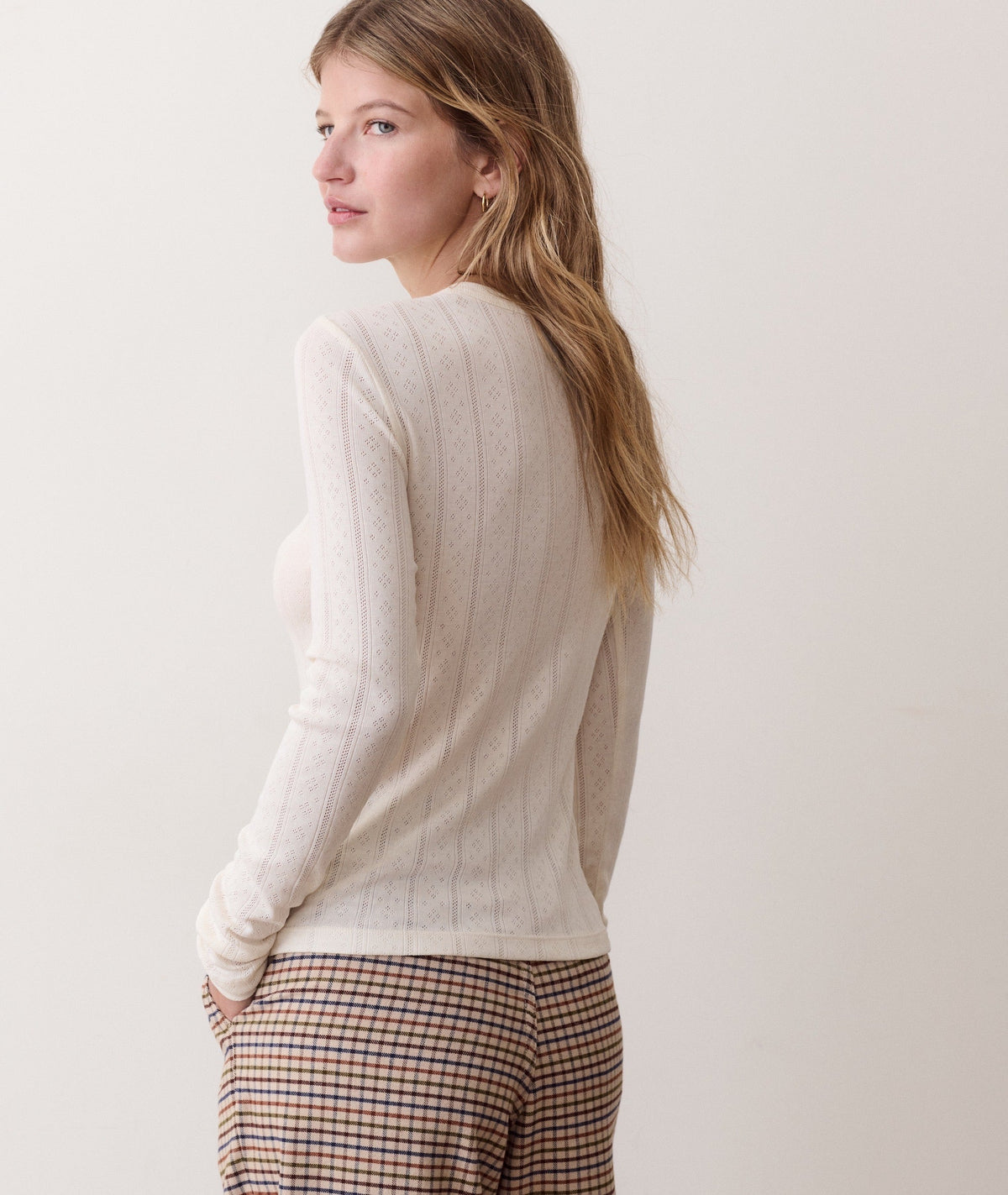 Lexi Pointelle Long Sleeve Henley