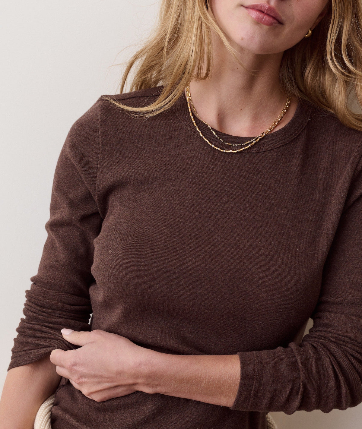 Mini Rib Long Sleeve Crew Tee