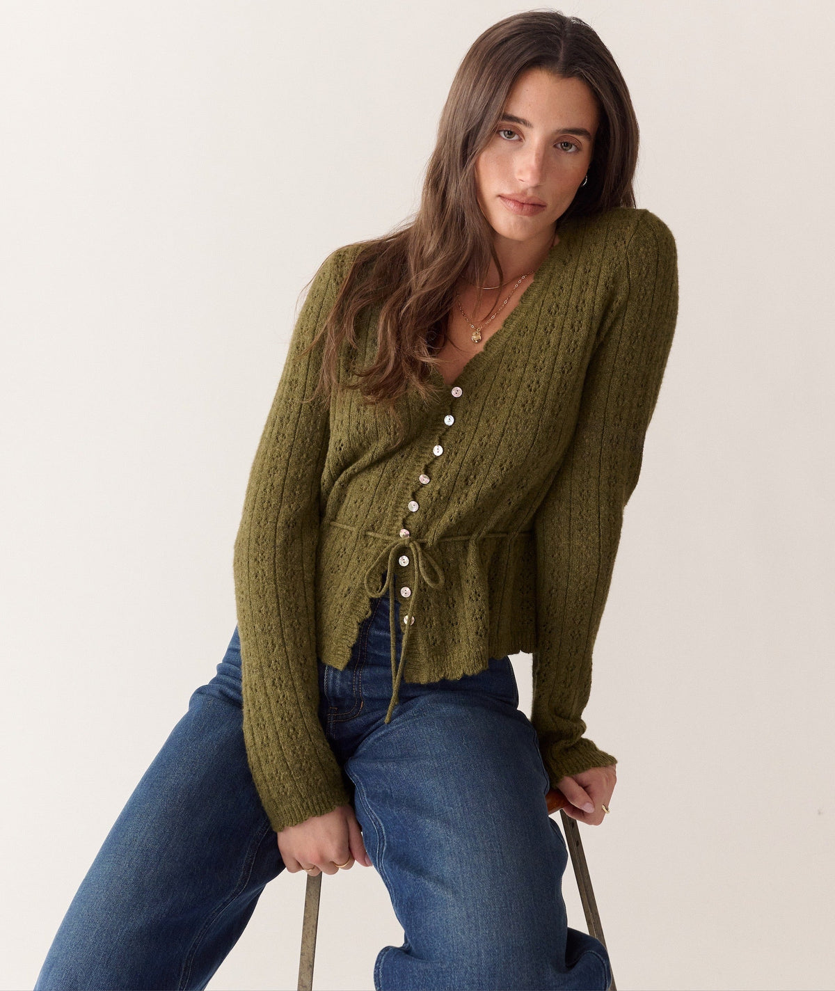 Sophie Pointelle Cardigan