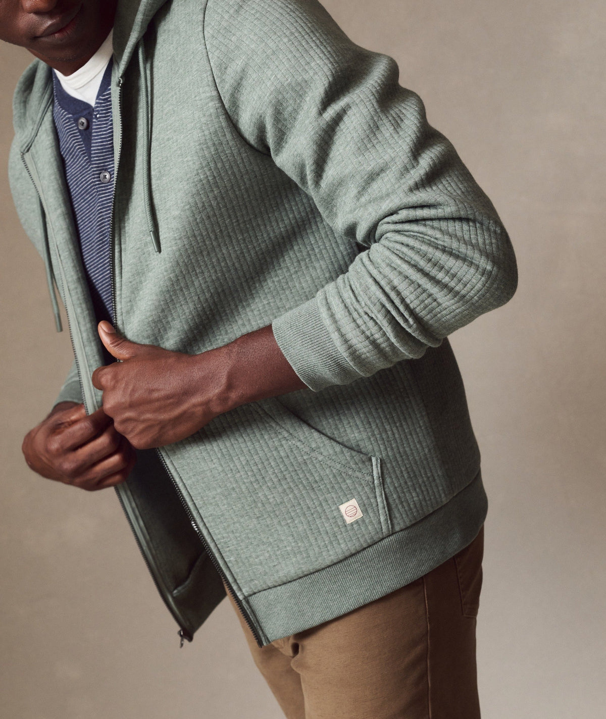 Corbet Quilted Zip Hoodie