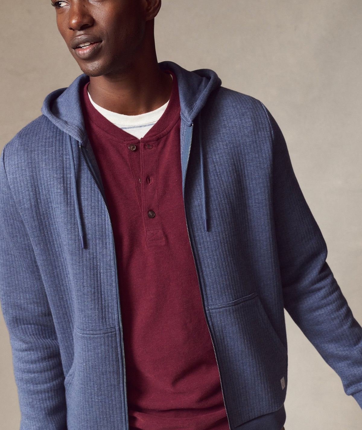 Corbet Quilted Zip Hoodie