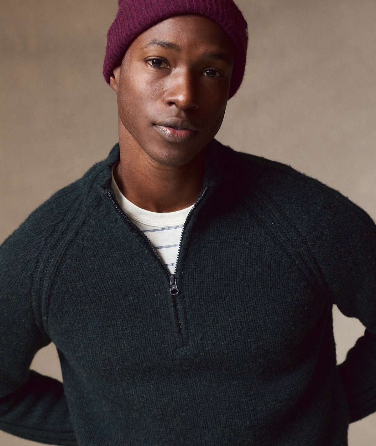 Coastal Merino Quarter Zip