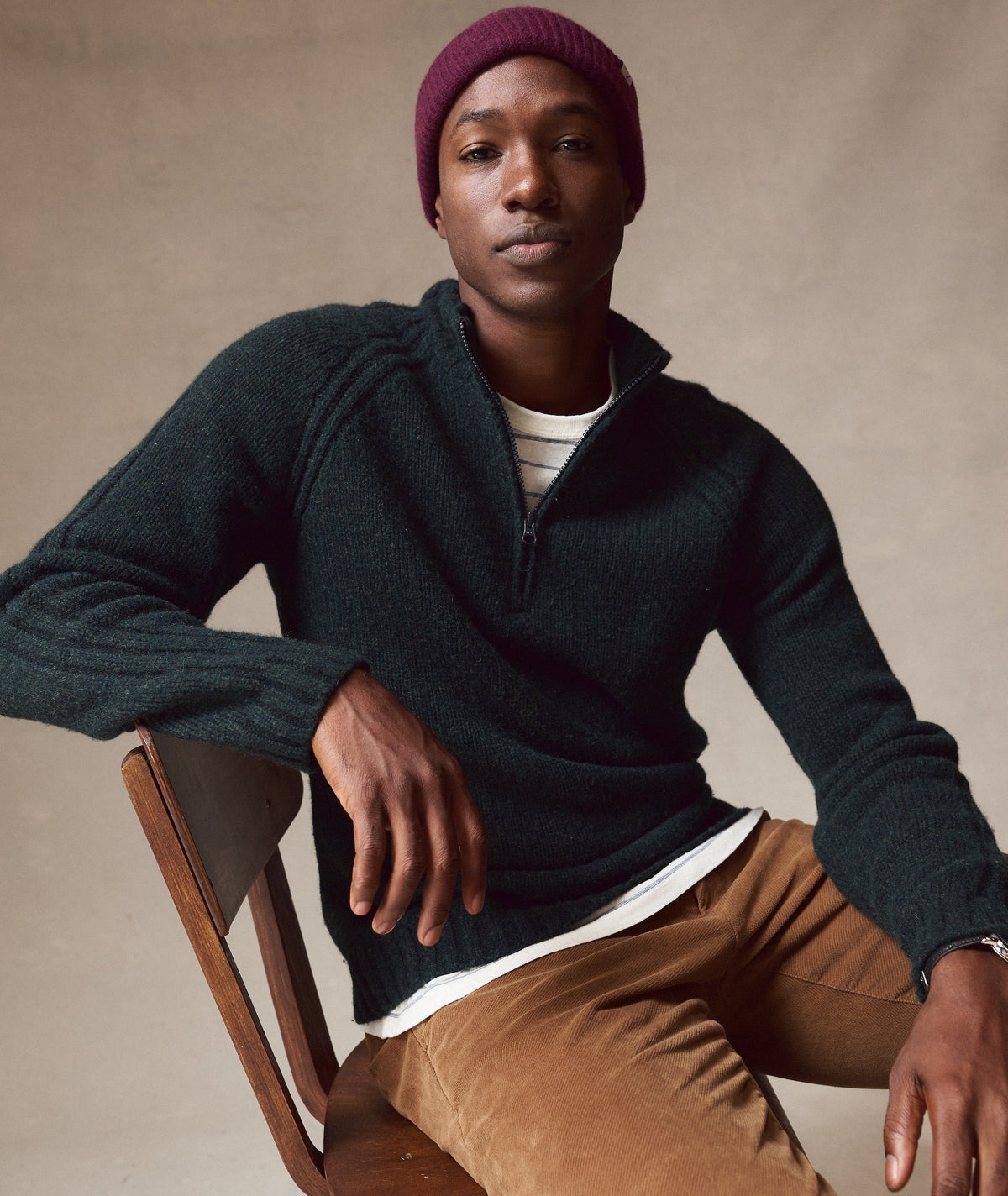 Coastal Merino Quarter Zip