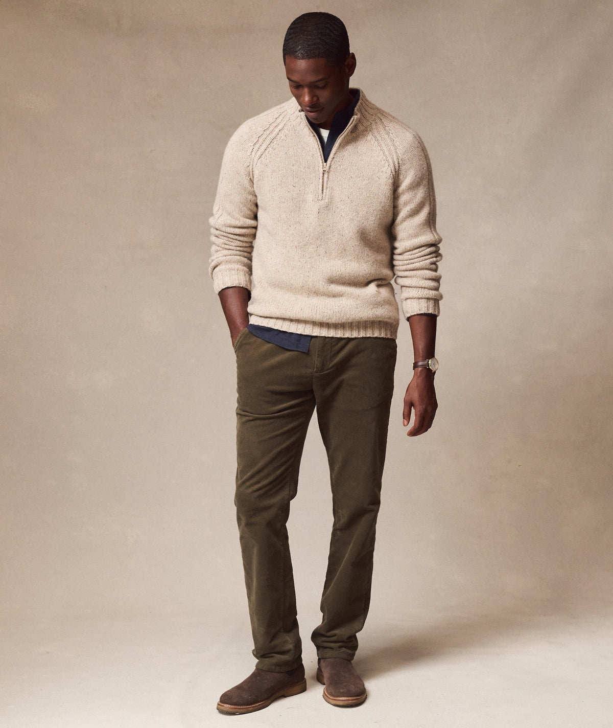 Coastal Merino Quarter Zip