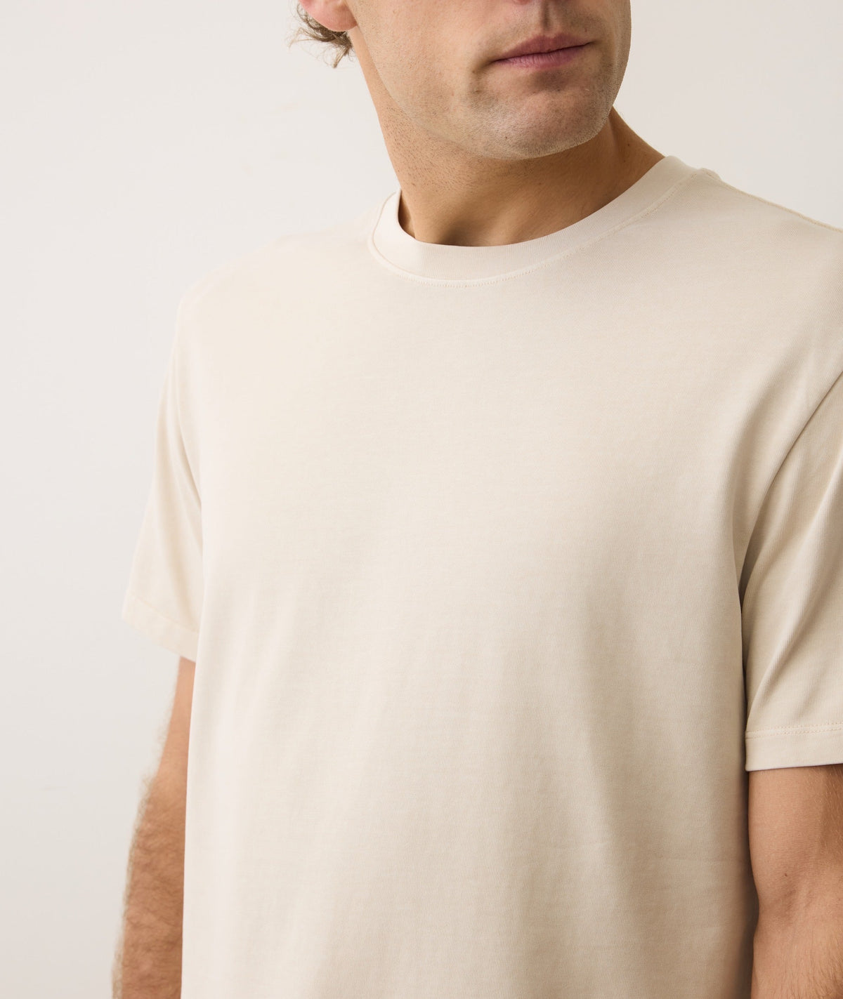 Men's Luxe Jersey Relaxed Tee in Whitecap