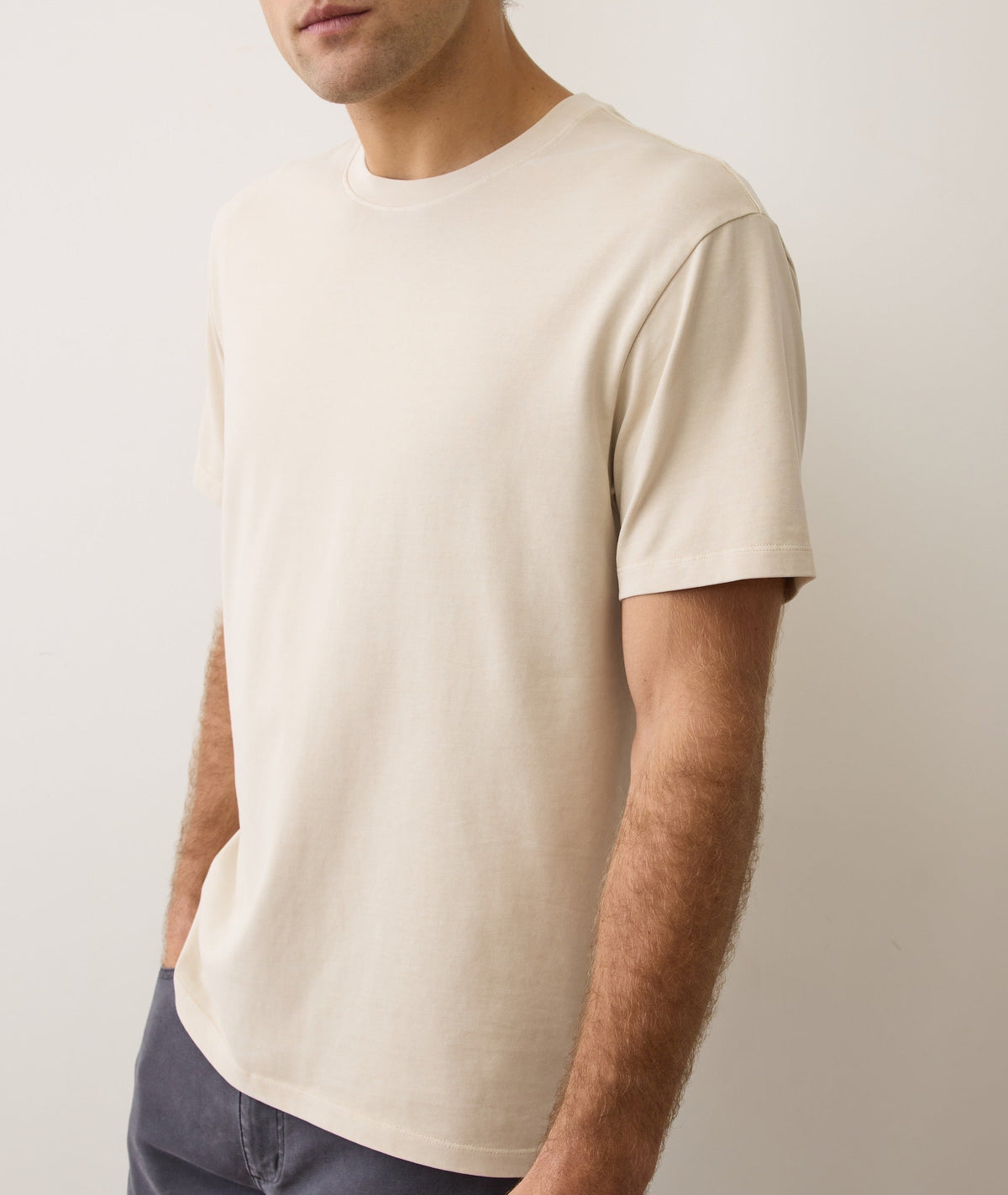 Men's Luxe Jersey Relaxed Tee in Whitecap