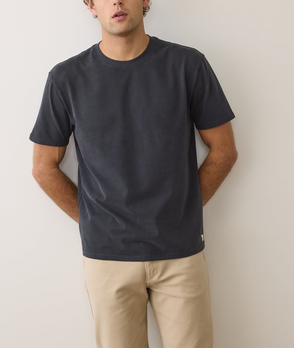 Men's Luxe Jersey Relaxed Tee in Black