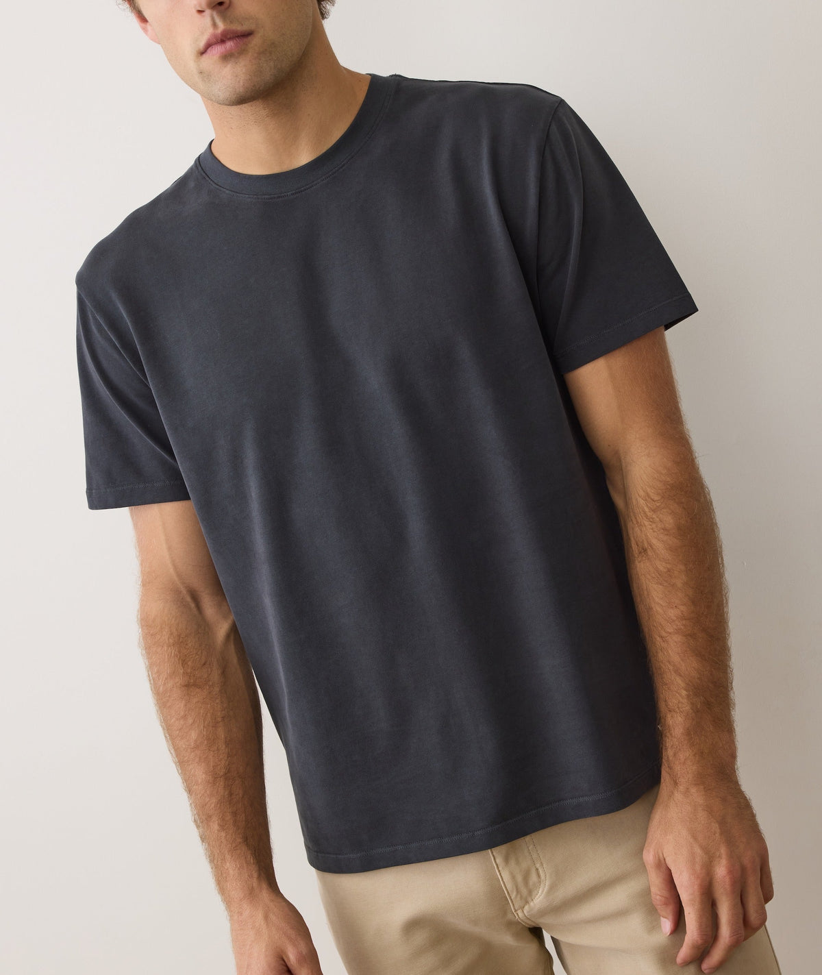 Men's Luxe Jersey Relaxed Tee in Black