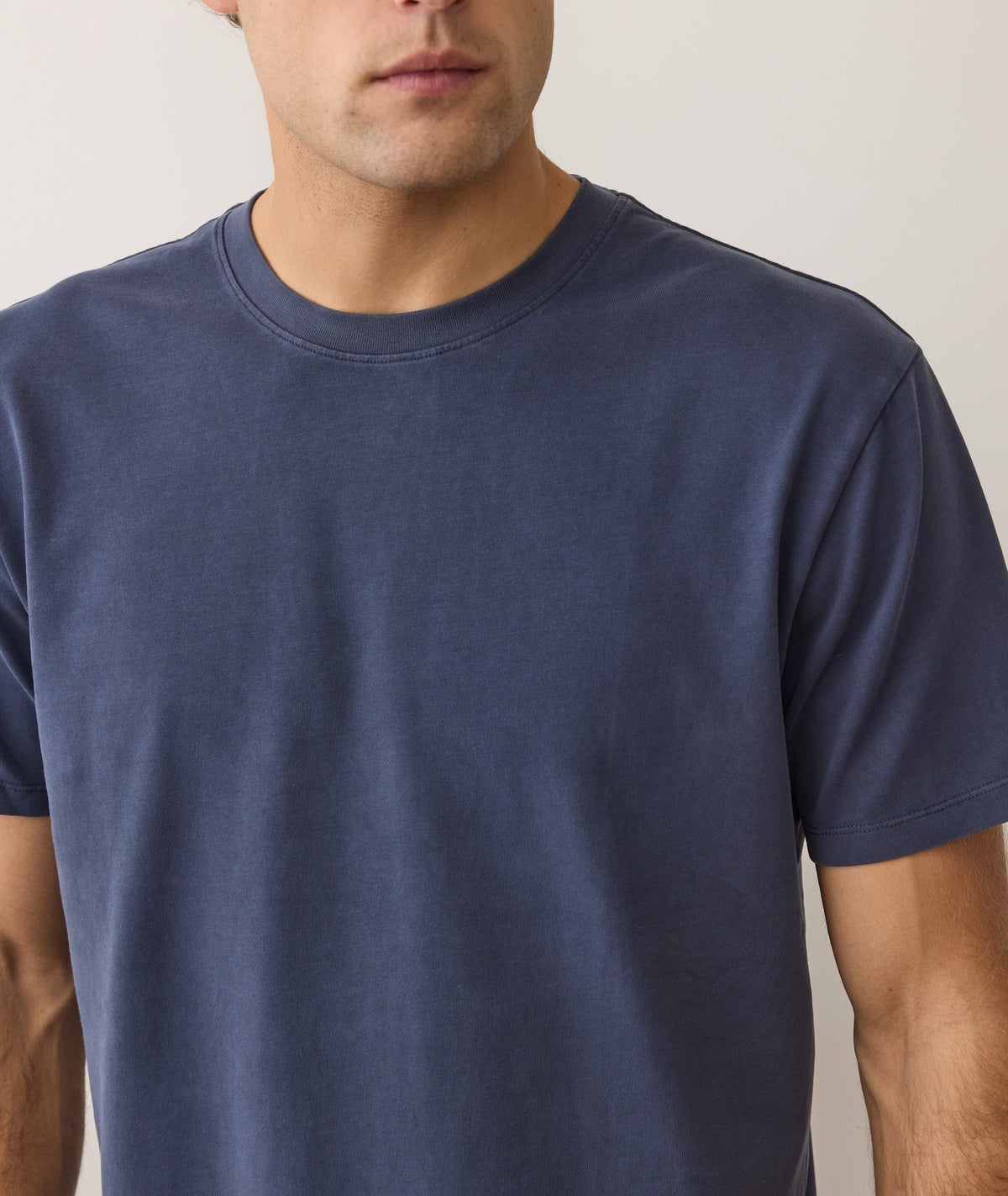 Men's Luxe Jersey Relaxed Tee in Mood Indigo