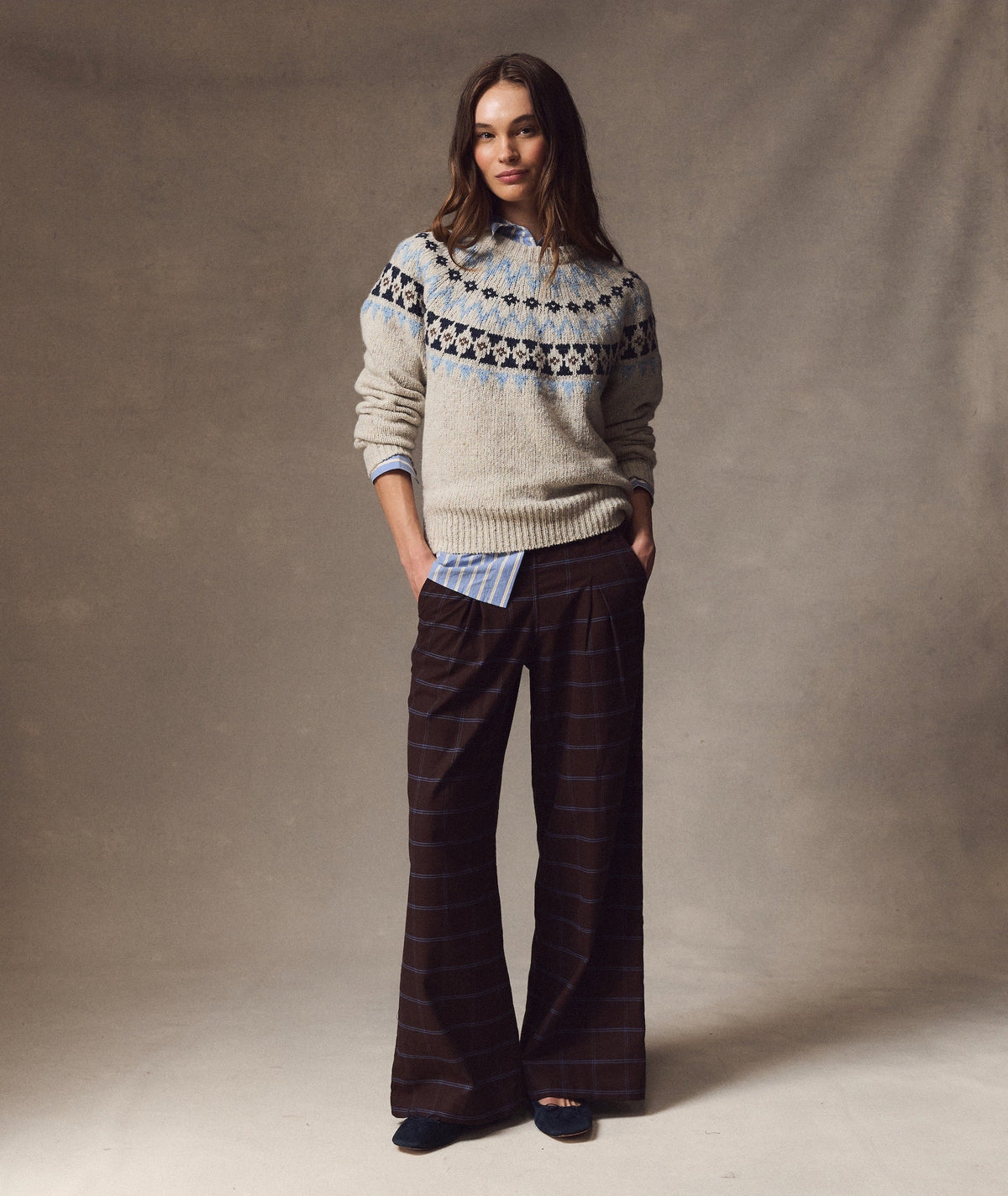 Allison Pleated Moleskin Trouser