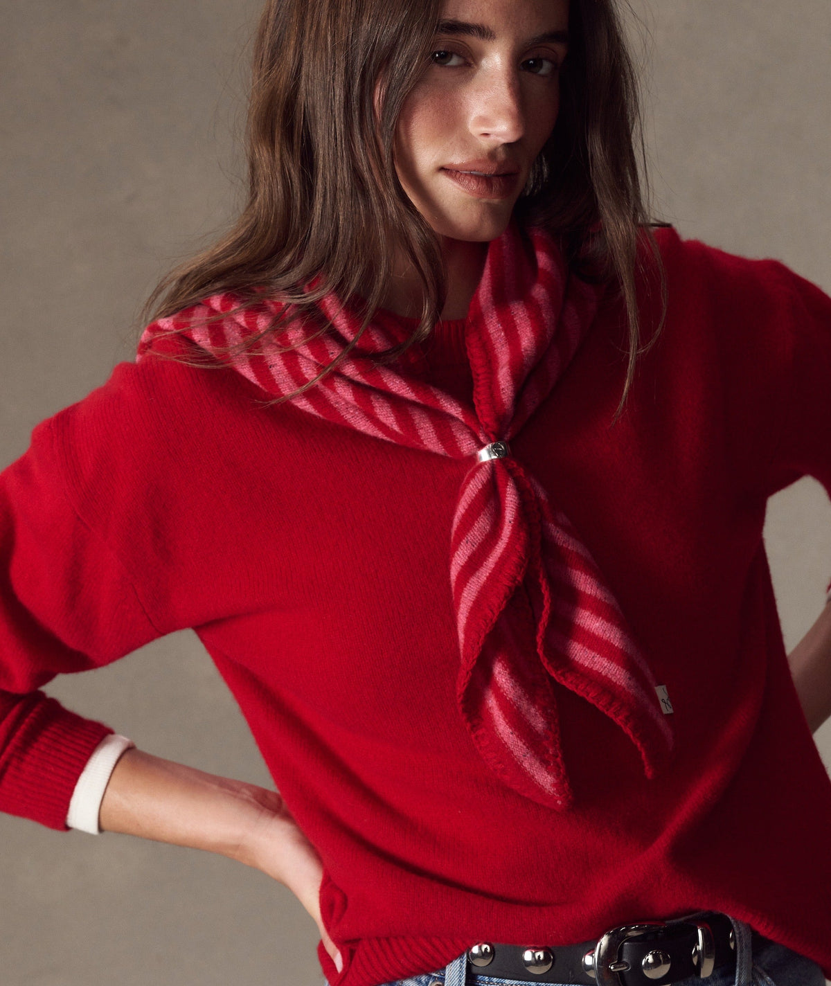 Coastal Merino Triangle Scarf