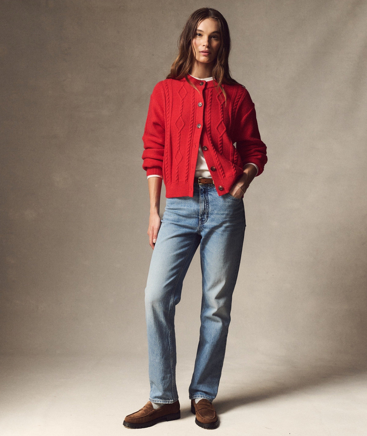 Everly Cable Knit Cardigan