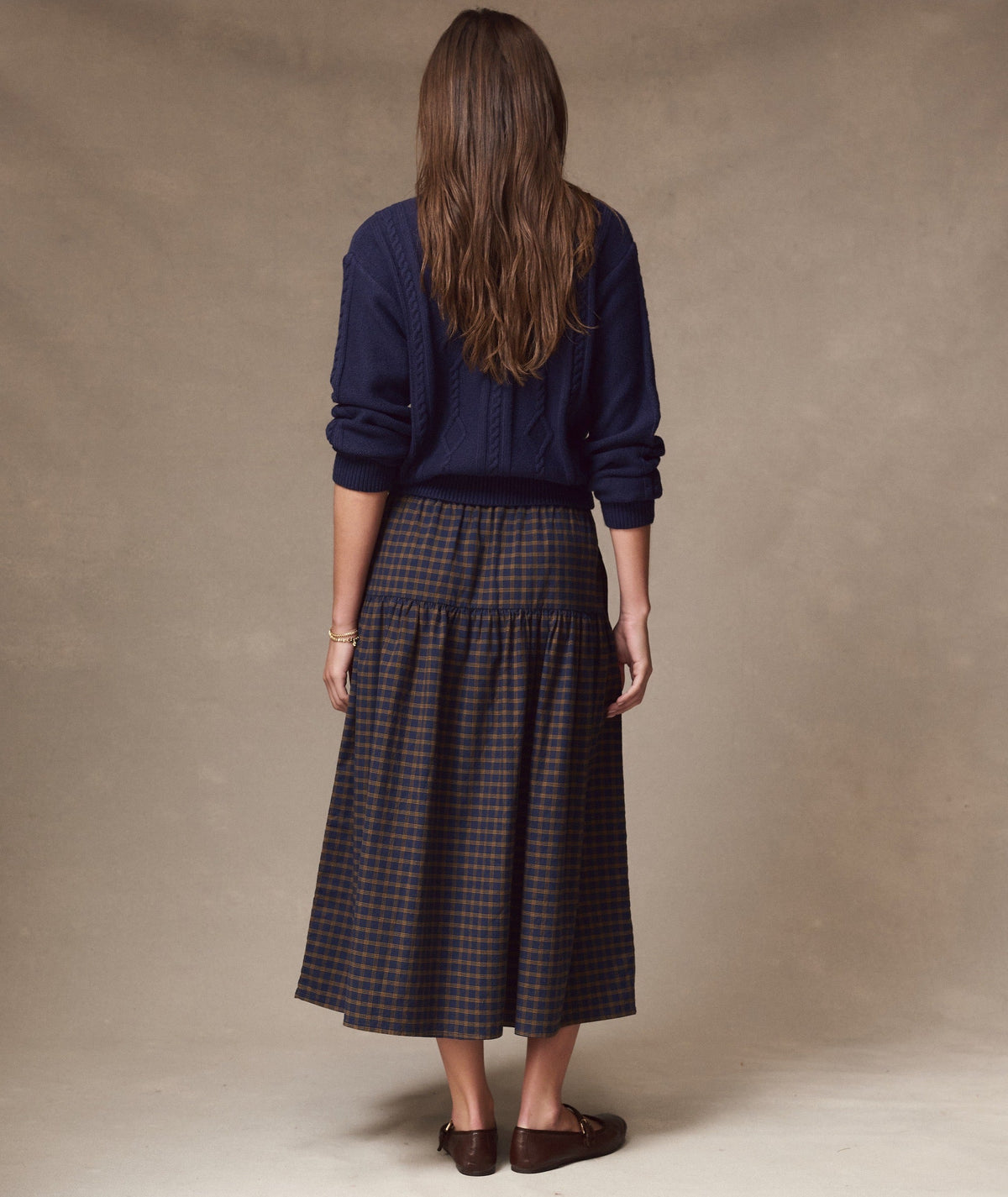 Gia Oxford Midi Skirt