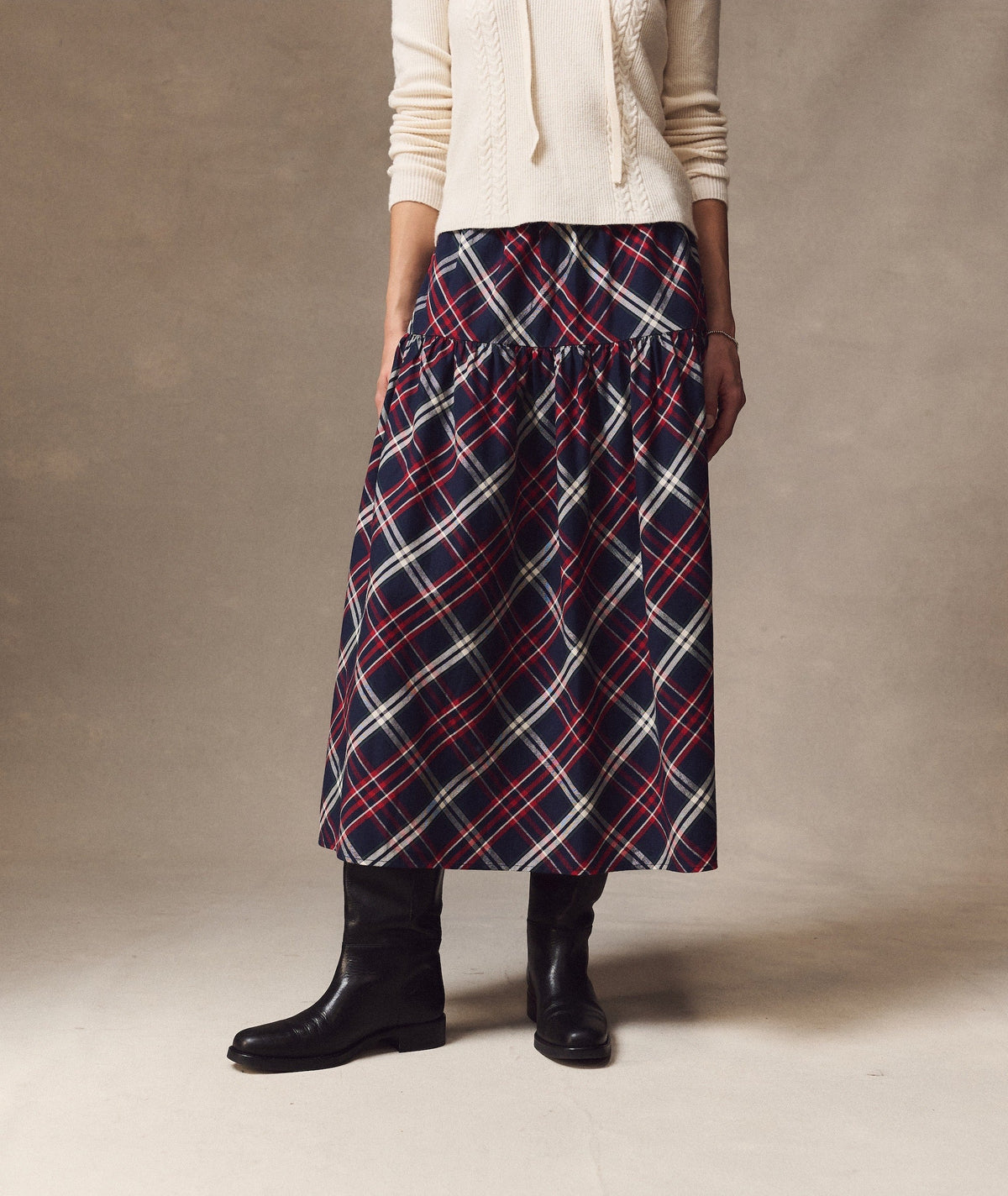 Gia Oxford Midi Skirt