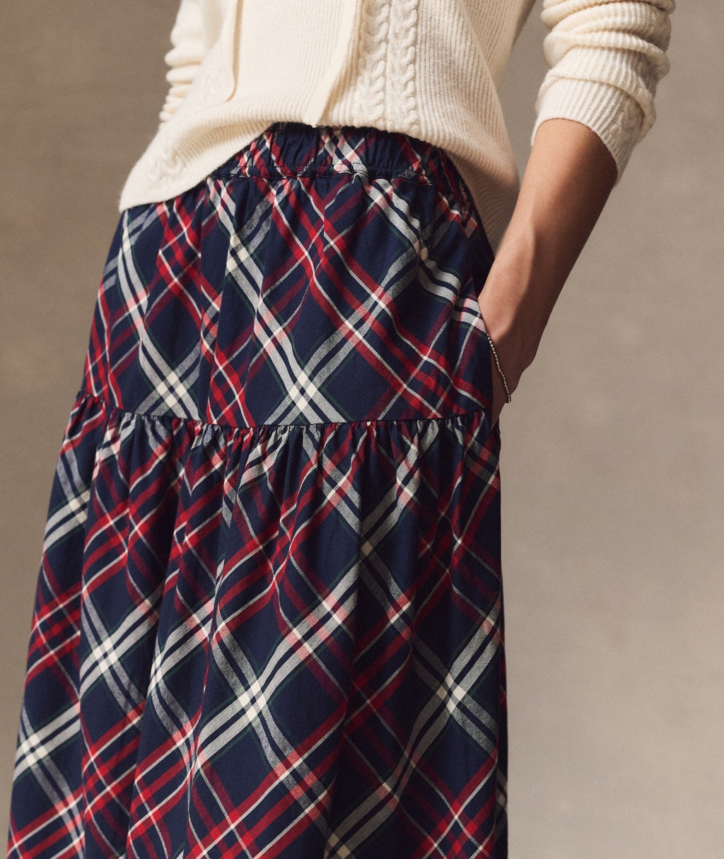 Gia Oxford Midi Skirt