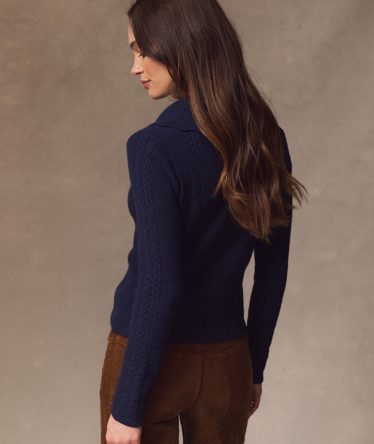 Ivy Cable Knit Polo