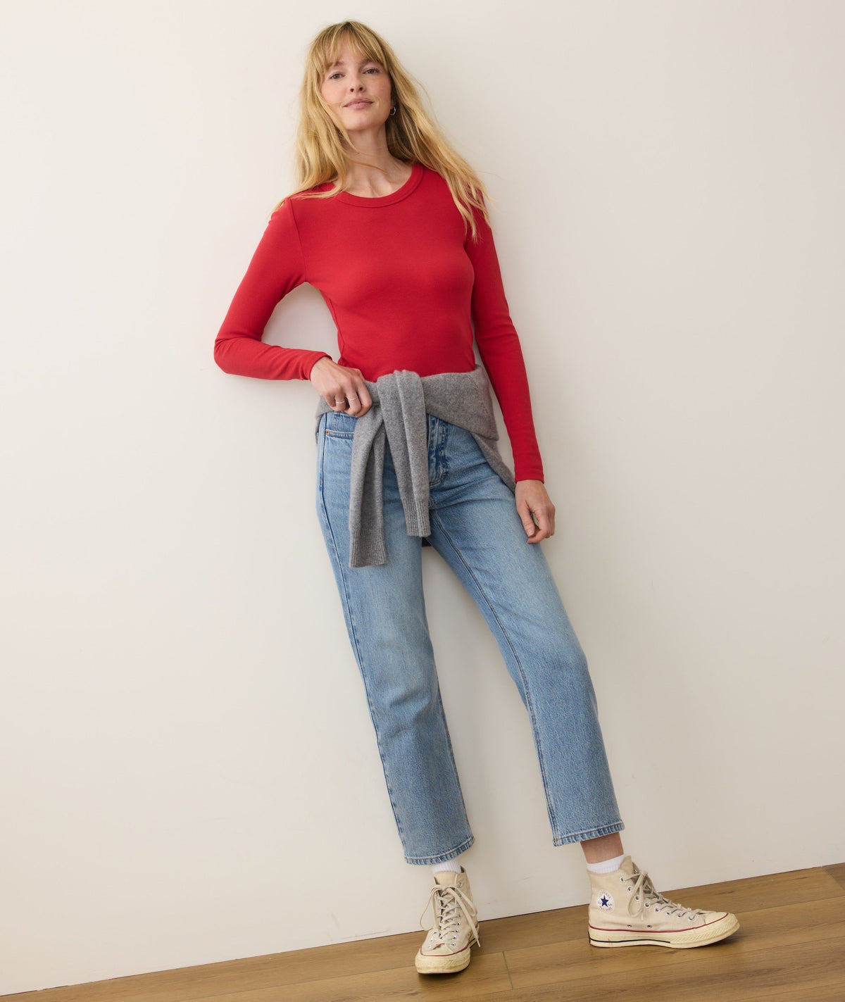 Lexi Rib Sun-In Long Sleeve Crew Tee