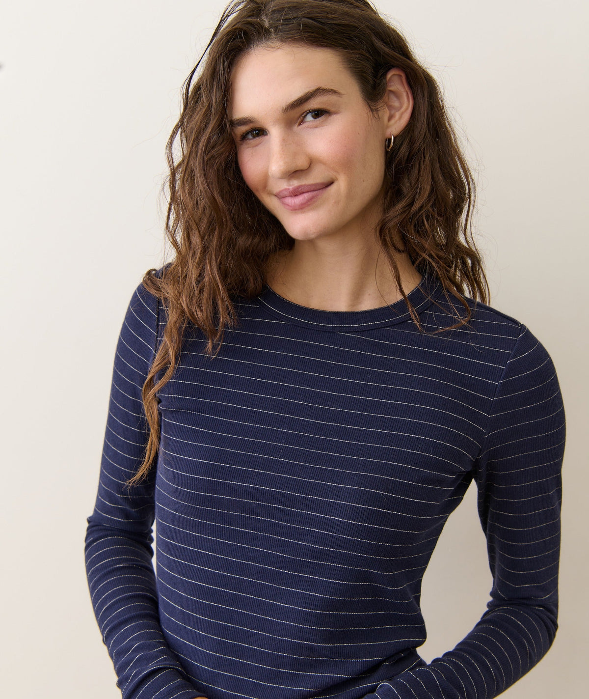 Lexi Rib Sun-In Long Sleeve Crew Tee