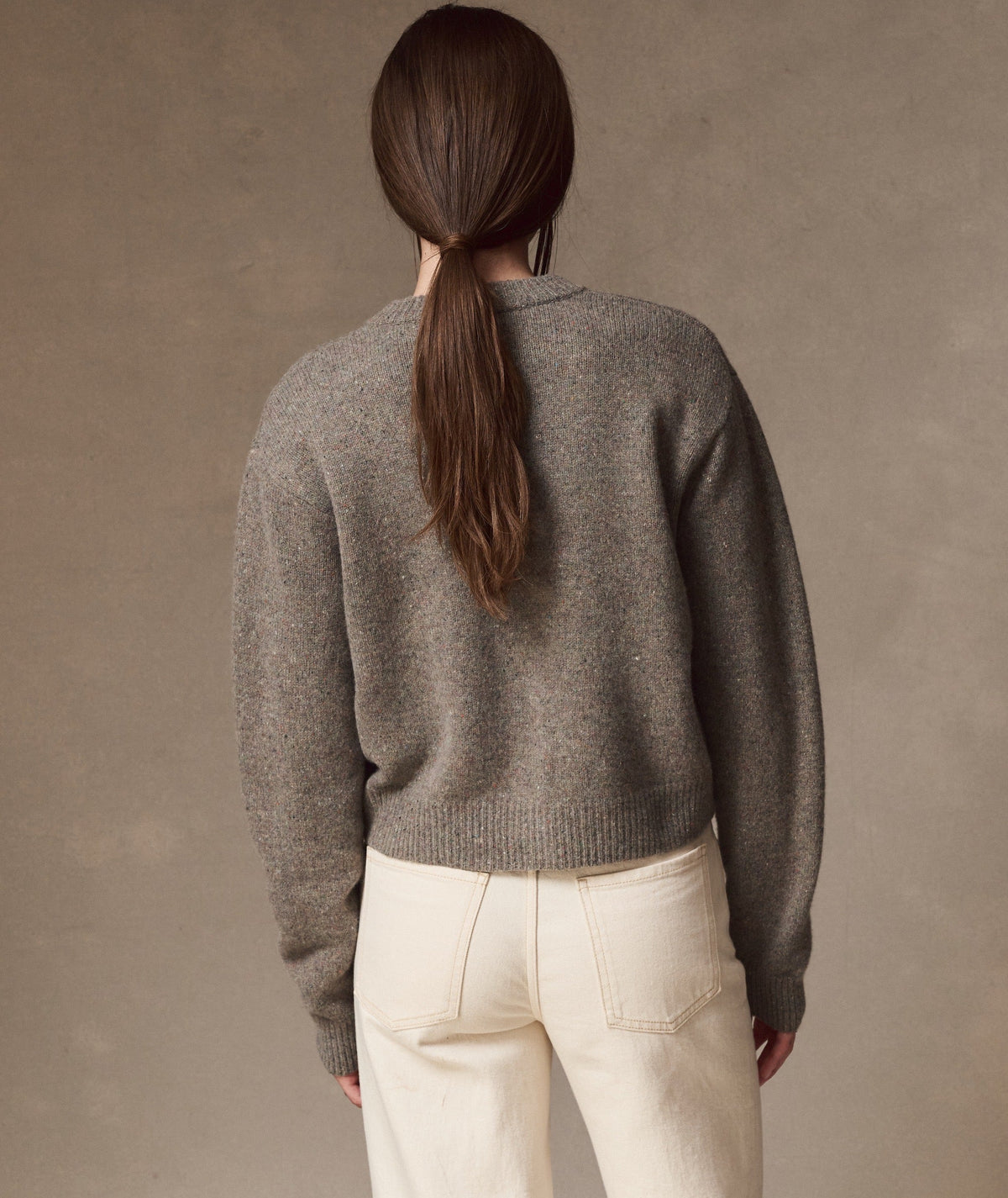 Coastal Merino Crewneck Cardigan