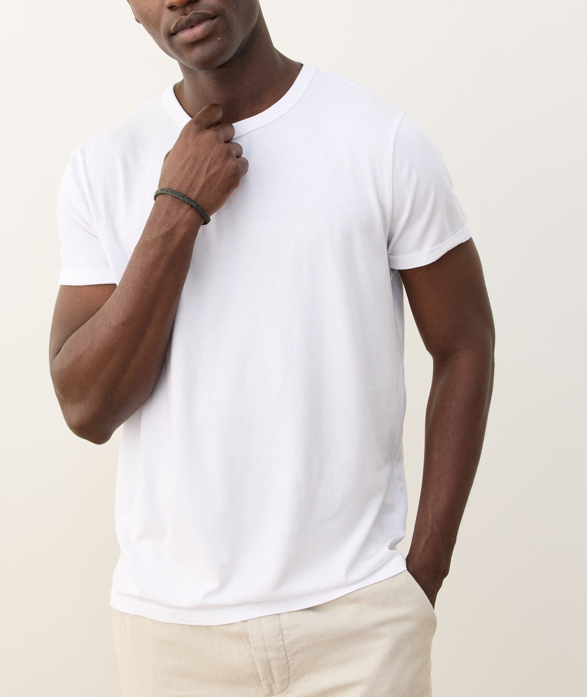 Men's Signature Crew in White