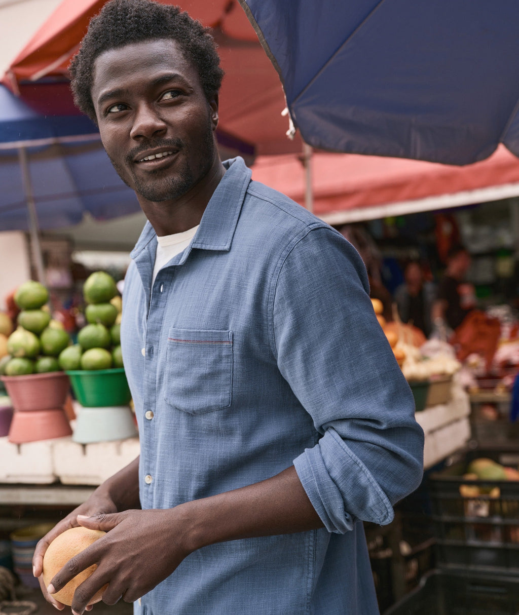 Stretch Selvage Long Sleeve Shirt