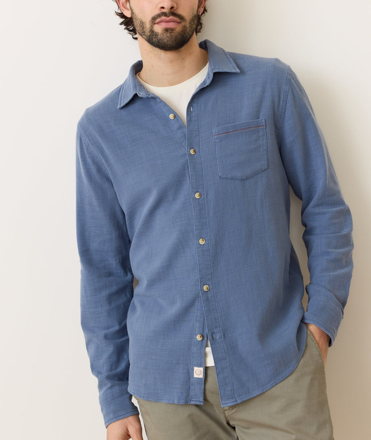 Stretch Selvage Long Sleeve Shirt