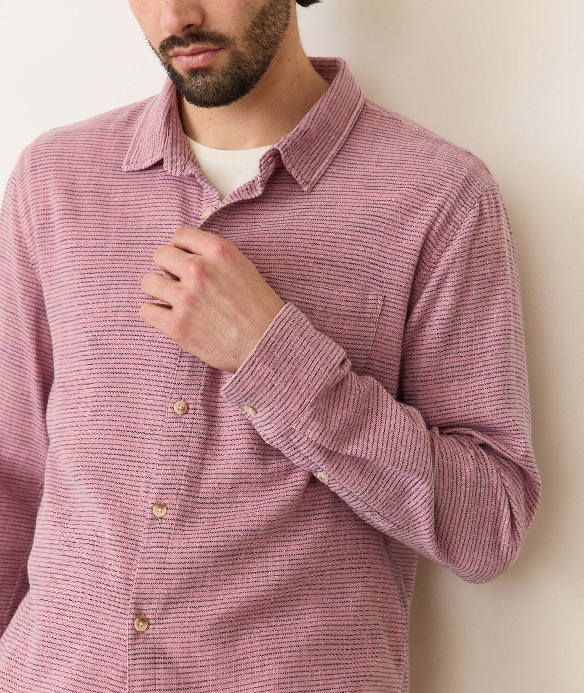 Stretch Selvage Long Sleeve Shirt