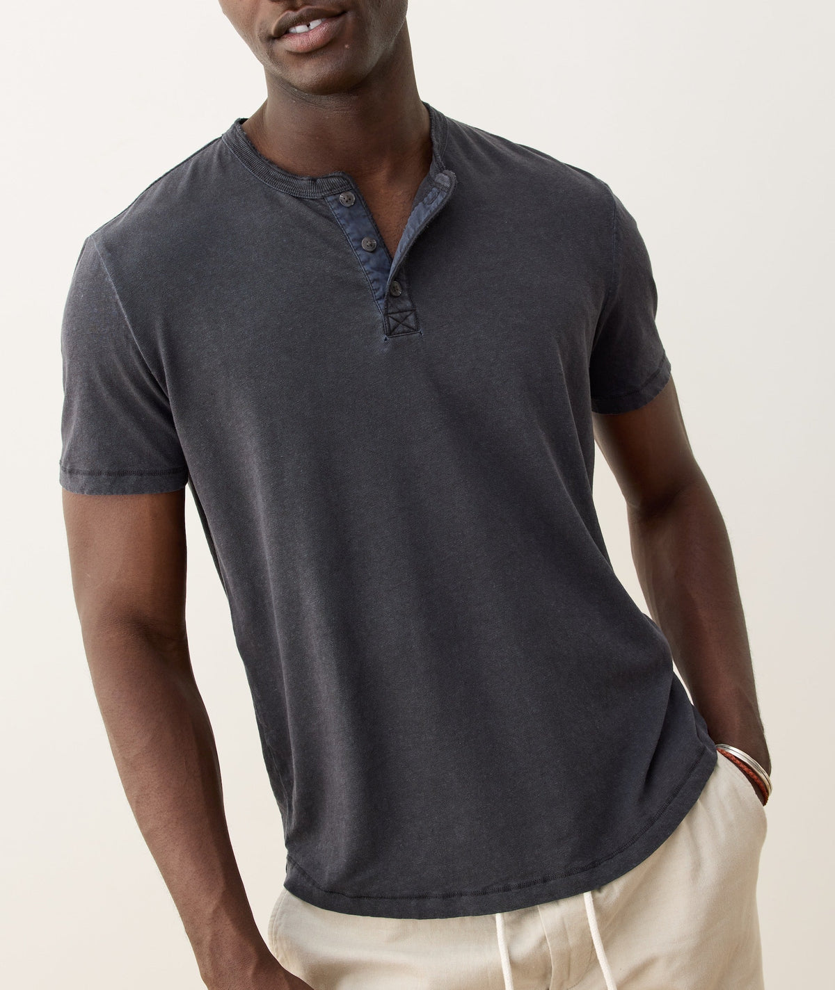 Relaxed Hemp Cotton Henley