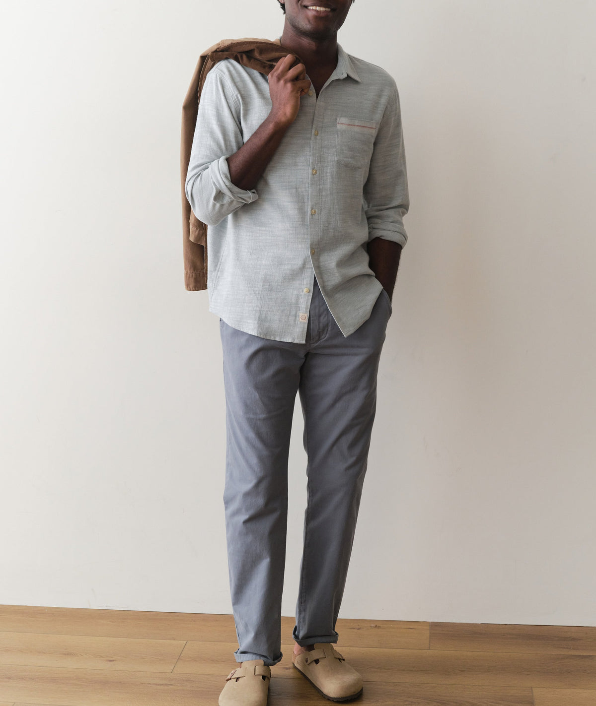 Stretch Selvage Long Sleeve Shirt