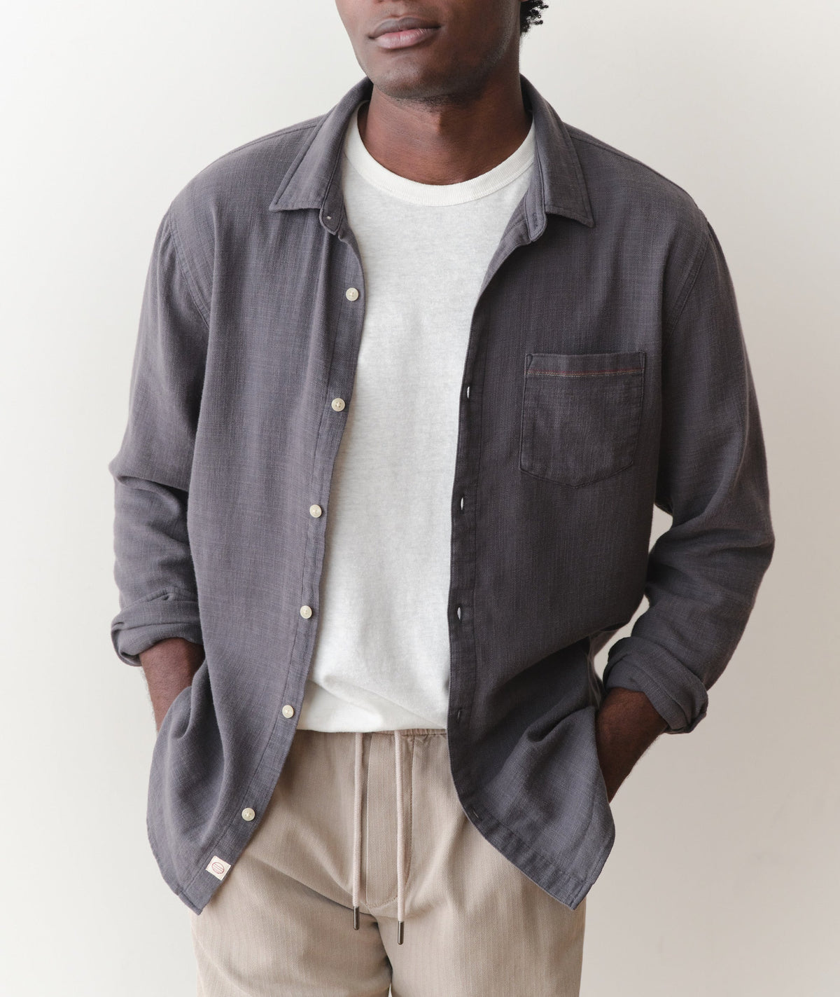 Stretch Selvage Long Sleeve Shirt