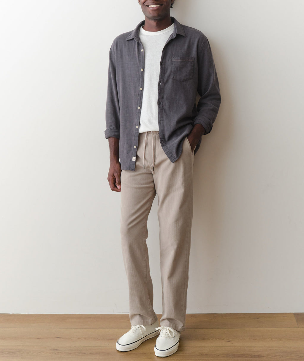 Stretch Selvage Long Sleeve Shirt