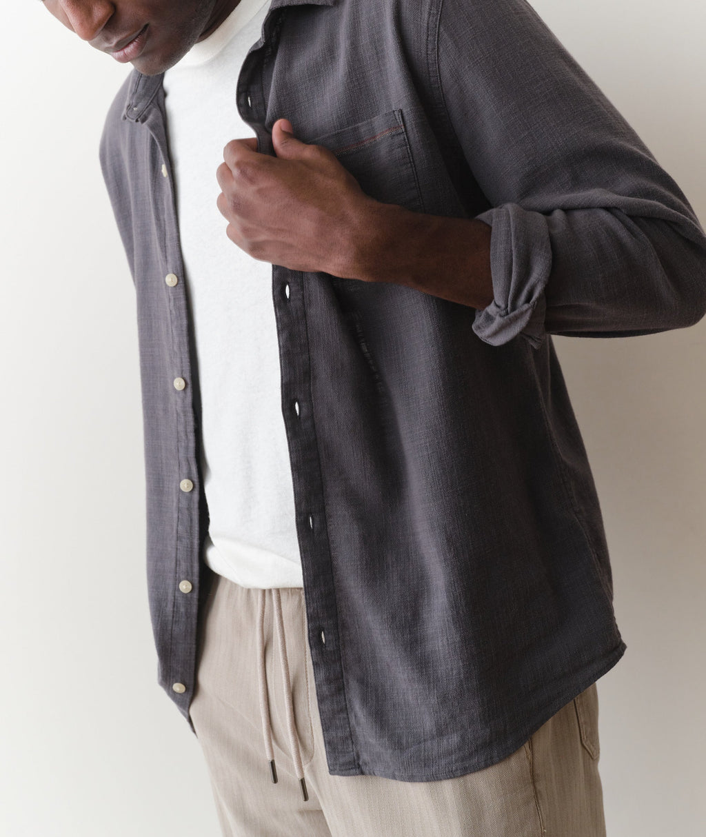 Stretch Selvage Long Sleeve Shirt