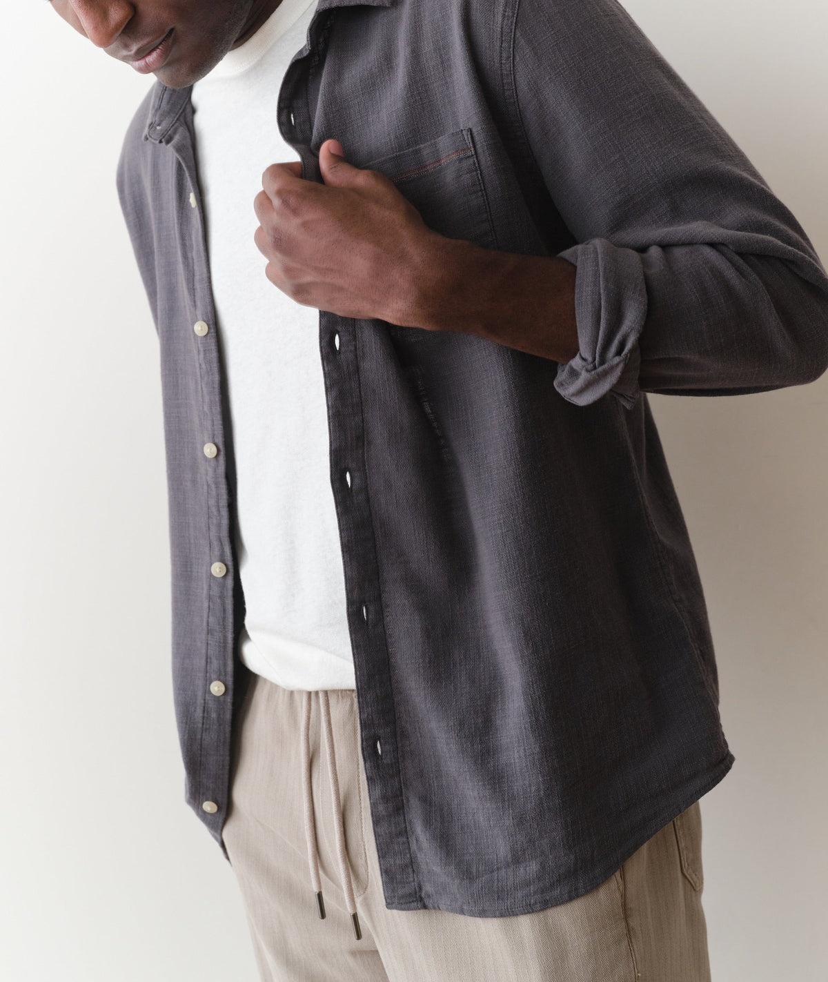 Stretch Selvage Long Sleeve Shirt